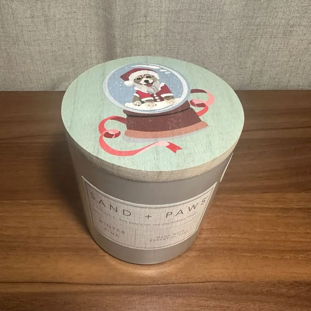 25oz Sand + Paws Holiday Corgi Candle